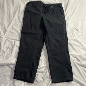 Grey Mens Denim Canvas Work Pant